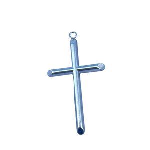 Sterling Silver Cross Pendant 925 Small Minimalist Design Religious Jewelry for